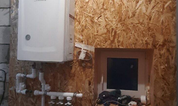 Ремонт душевой с санузлом+котельная, в частном доме пос. Орёл.